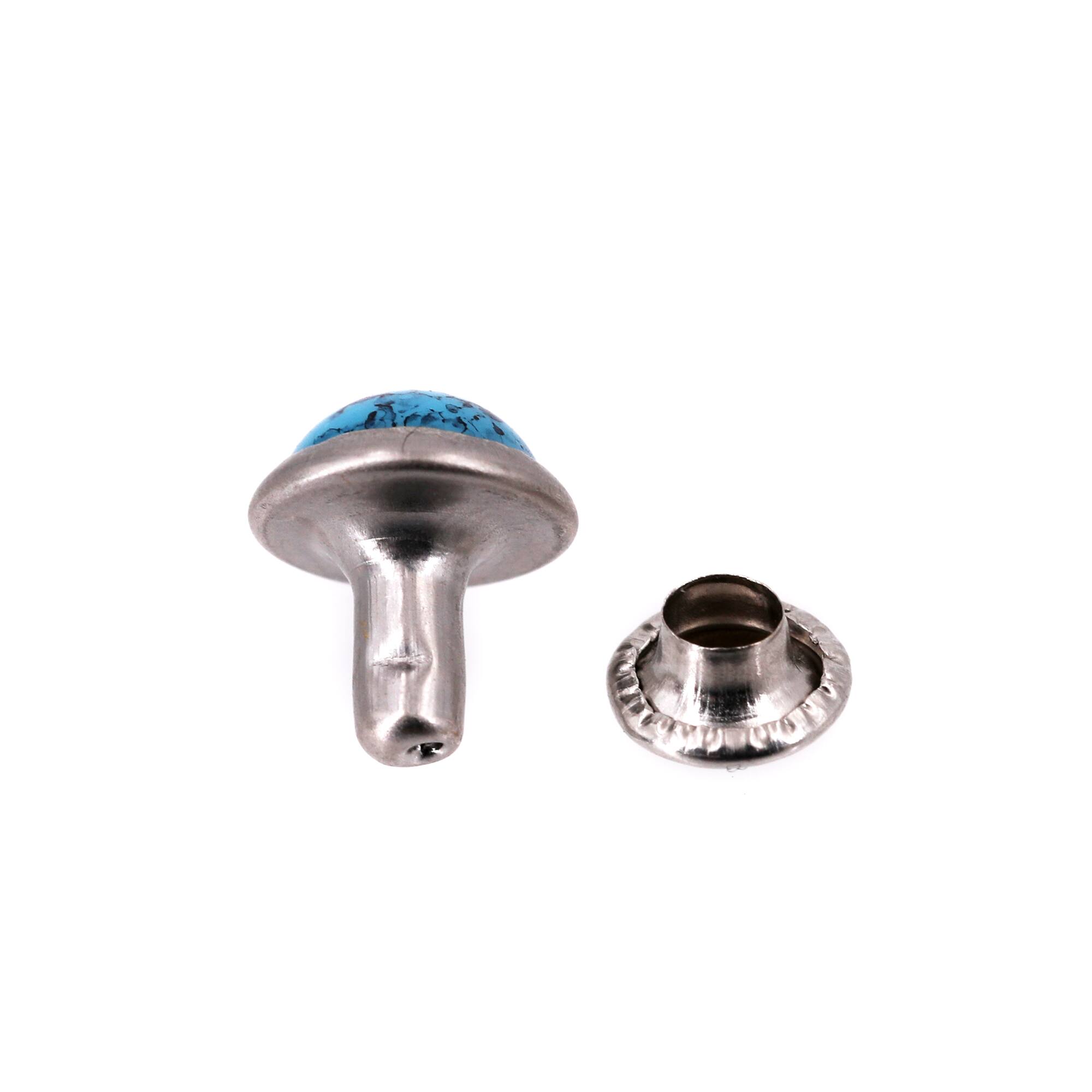 Turquoise Leather Button Studs, 6ct. by Bead Landing™